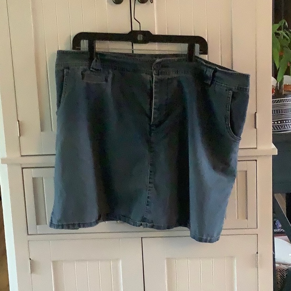 Plus Size Jean Skirt